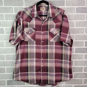 Ely Cattleman Plaid Vintage Cowboy Western Ranchwear Men's Size XL
